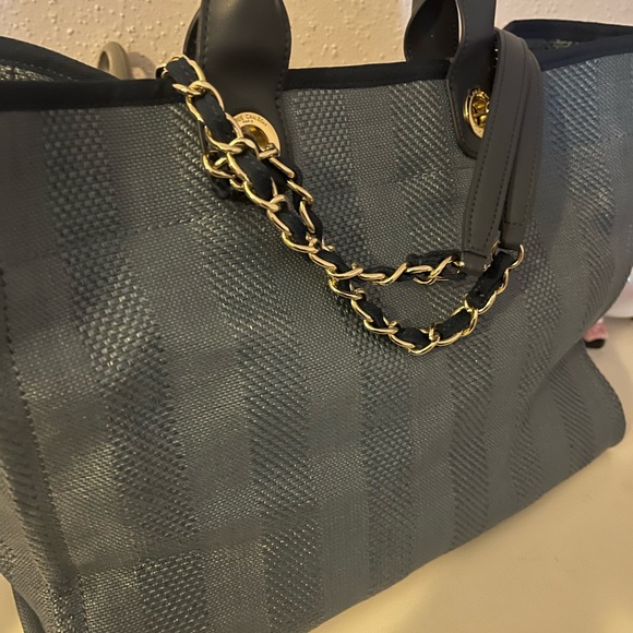 Blue Denim Canvas Tote - Picture 1 of 10